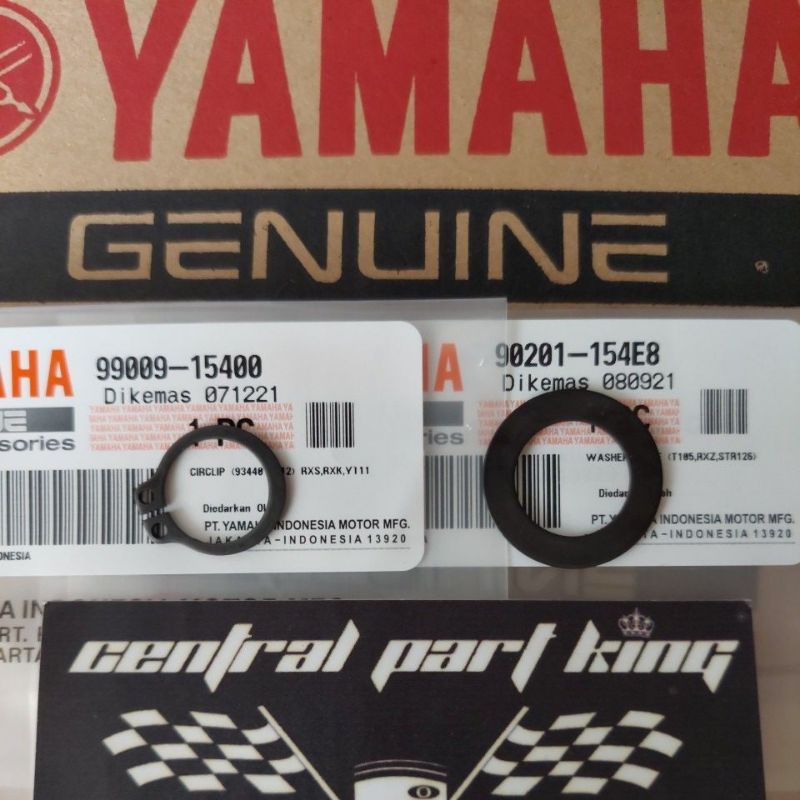 ต้นฉบับ YAMAHA SELAHAN RXZ, RZR CRANK MOUNTING GEAR CLIP และ RING 90201-154E8 /99009-15400