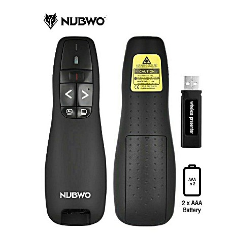 Wireless Presenter Remote รีโมทพรีเซนต์ไร้สาย รีโมท 2.4Ghz 15M Laser Poiter