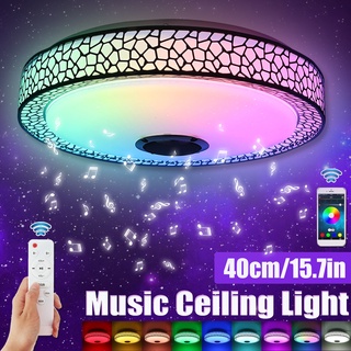 โคมไฟเพดาน LED RGB 300W หรี่แสงได้ ควบคุมผ่านแอพ ลําโพงบลูทูธ เพลง ห้องนอน