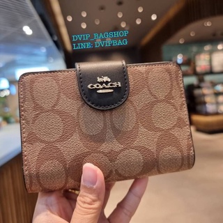 COACH C0082 MEDIUM CORNER ZIP WALLET แท้💯% coach factory