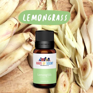 น้ำมันหอมระเหย ตะไคร้บ้าน ( LEMONGRASS) 10 ml. (Pure Essential Oil) -  น้ำมันอโรม่า น้ำมันหอมใส่เครื่องพ่นอโรม่า