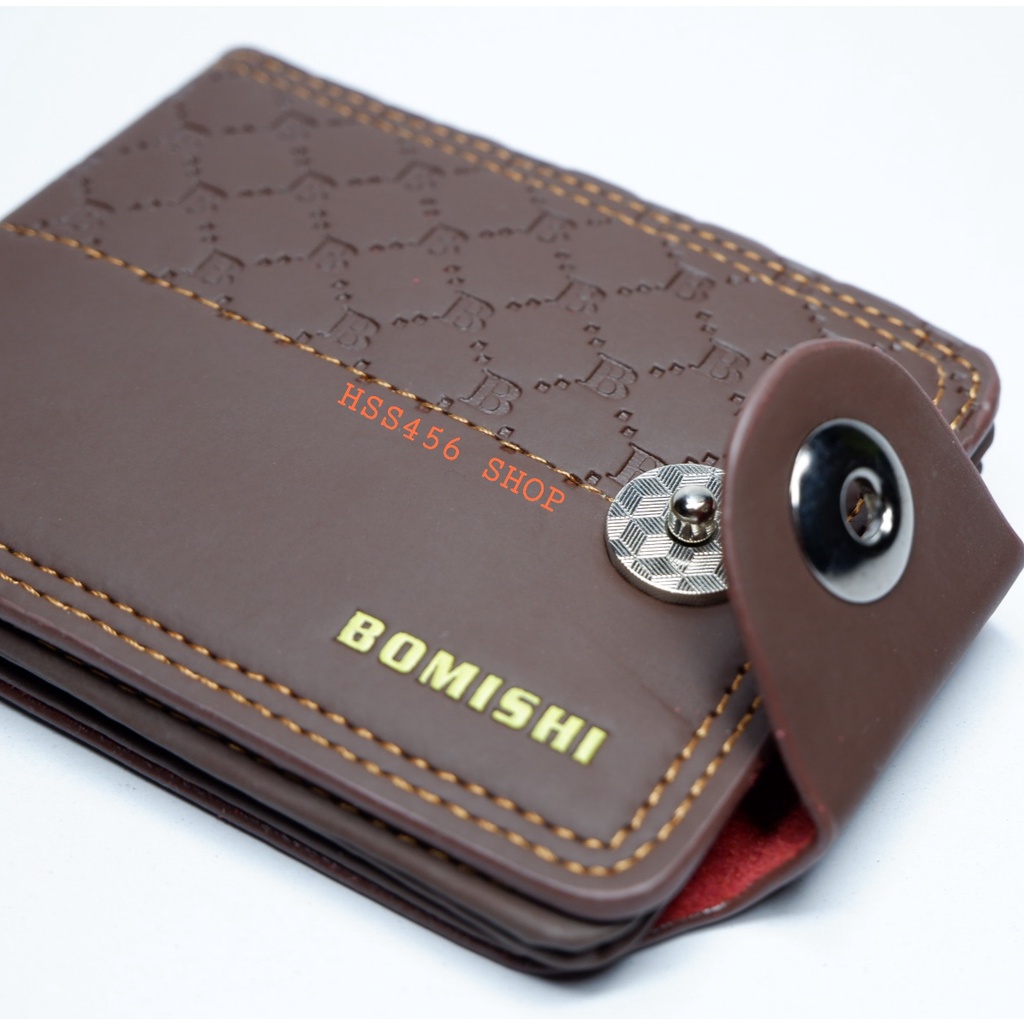 กระเป๋าสตางค์ผู้ชาย BOMSHI ขนาดเล็ก #XH-005 กะดุมครึ่ง - รูปที่ 4