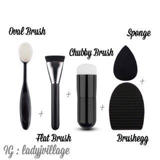 Black Makeup Tool Set (5pcs)