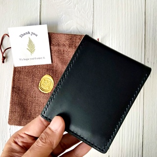 Vslim Concept Wallet สีดำ กระเป๋าสตางค์ผู้ชาย หนังแท้ เบาและบาง เรียบและง่าย handmade แบรนด์ไทย