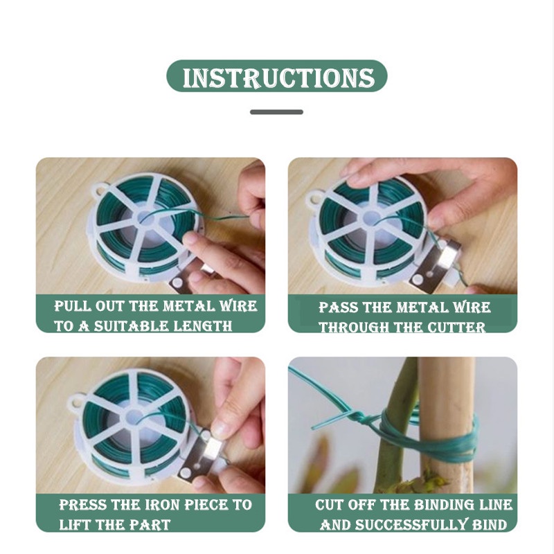 🔥COD🔥 20/50/100M ลวดรัดต้นไม้ ลวดดัดกิ่ง ลวดหุ้มพลาสติก ลวดอเนกประสงค์ - รูปที่ 6