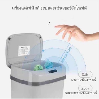 ถังขยะสมาร์ท มีเซ็นเซอร์ในตัว สะดวกสบาย ความจุ 12ลิตร