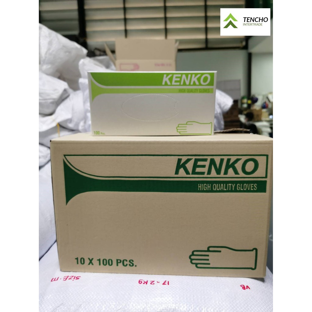 (ส่งฟรี)ถุงมือพรีเมี่ยม! ถุงมือยาง KENKO มีแป้ง ลาเท็กซ์สีขาว 100 ชิ้น เทียบเท่าศรีตรัง*ออกใบกำกับได้ ส่งไว