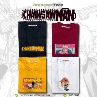 เสื้อยืด[INNOCENTTEES] CHAINSAW MAN TSHIRT II ANIME TSHIRT II SMALL TO 2XL