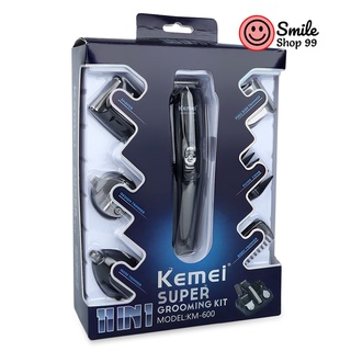 Kemei Km-600 แบตเตอเลี่ยน บัตตาเลี่ยนตัดผมไร้สาย 11in1 เครื่องโกนหนวด ตัดขนจมูก ตัดผม