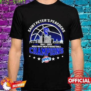 เสื้อยืด ผ้าฝ้าย พิมพ์ลาย Saint Peters Peacocks -2022 Ncaa Maac สําหรับผู้ชาย