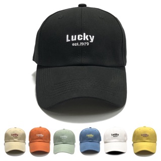 【พร้อมส่ง】หมวกแก็ป Lucky ผู้ชายผู้หญิงเวอร์ชั่นเกาหลีคุณภาพดี