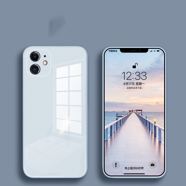 Silicon + แก้วGlassกลับเคสโทรศัพท์สําหรับiPhone 17 16 15 14 13 11 ProMax X XS Max 6 7 8 Plus XR SE 2020 กรณีShock-proofกล้องป้องกันฝาครอบ