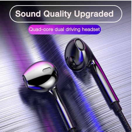Xinran Hi - Fi ชุดหูฟังแบบมีสาย 3.5 มม. ไมโครโฟนในตัวคุณภาพสูงสากล