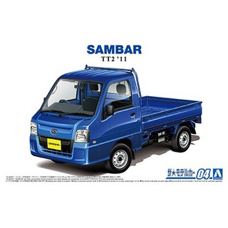 โมเดลรถยนต์ AOSHIMA SUBARU TT2 SAMBAR TRUCK WR BLUE LIMITED 11 1/24