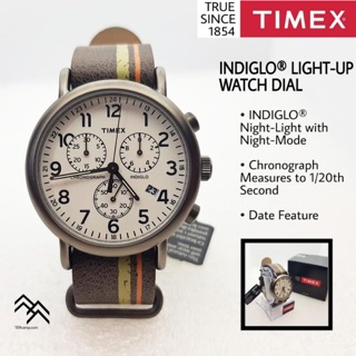 TIMEX แท้ WEEKENDER สายหนังแท้ แบบนาโต้