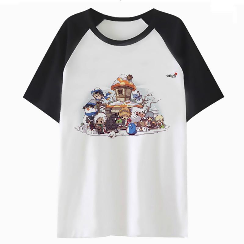 Maplestory เสื้อยืดลําลอง แขนสั้น คอกลม พิมพ์ลาย pakaian Ca