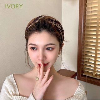 Ivory ที่คาดผม แบบผูกปม สีพื้น เรียบง่าย เครื่องประดับ สําหรับผู้หญิง