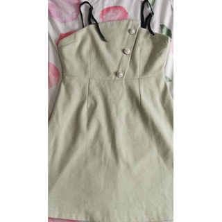 เดรสเกาหลีสีเขียวมิ้นต์ Mint​ Green​ Korean​ Dress