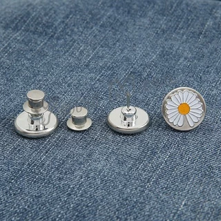 Yuki กระดุม ปรับเอวกางเกง ปุ่มที่ถอดออกได้ เป็นเข็มหมุด ปรับได้ตามต้องการ jeans buttons