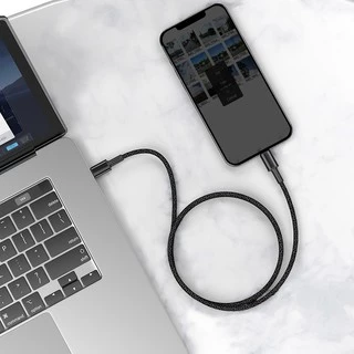 Baseus สาย USB-C PD 20W ชาร์จเร็ว รองรับการส่งข้อมูล 480Mbps ใช้งานร่วมกับ PD 18W ชาร์จเร็วได้สำหรับ iPhone