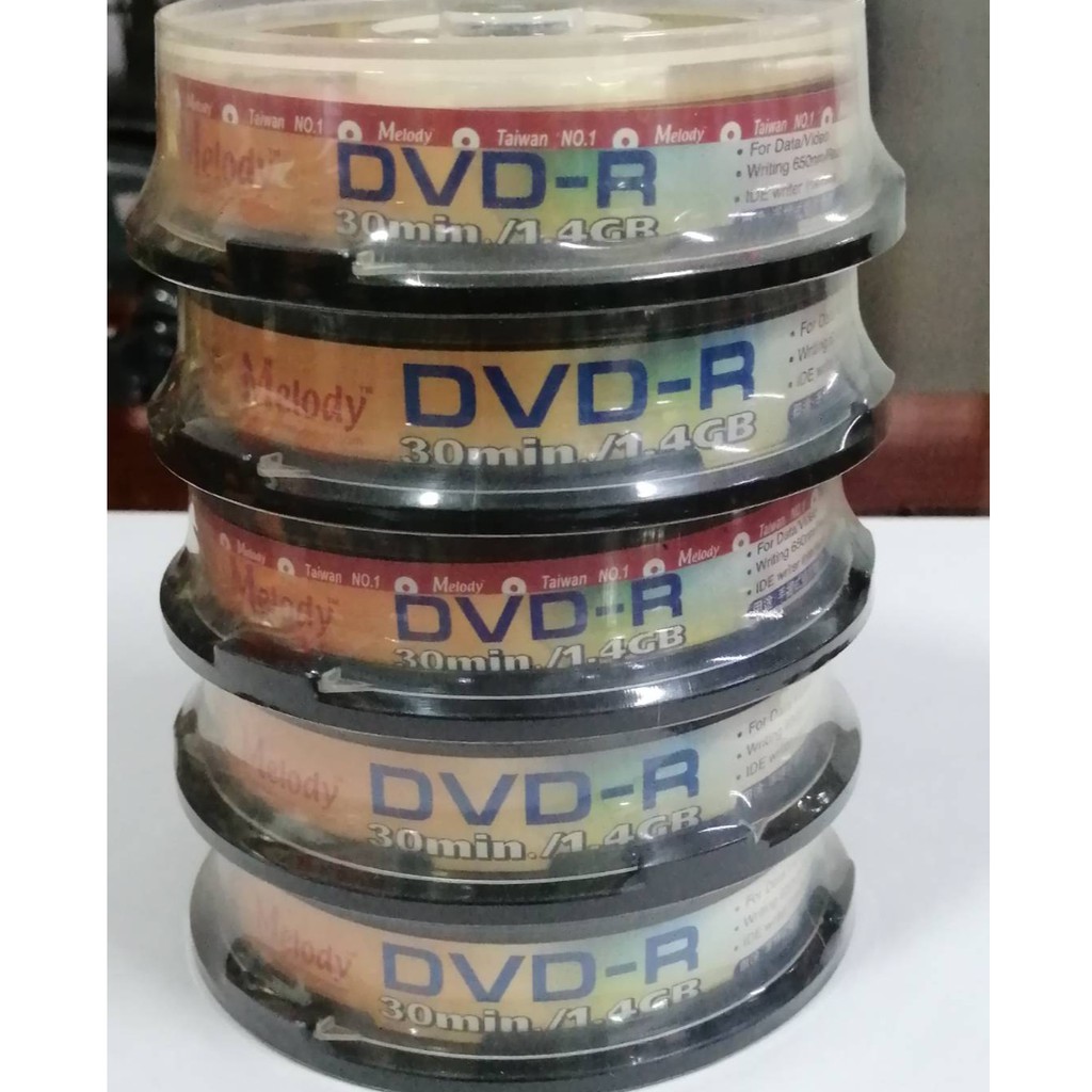 DVD-R  Melody mini DVD-R  30min /1.4GB  10pcs Box  10 แผ่น เหมาะสำหรับเก็บไฟล์ข้อมูล บรรจุในกล่องใสแพคอย่างดี