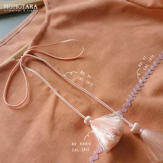 MOMOTARA No.91 (ชุดที่ 1) เทปถักร่อง Soutache Braid ขนาด 0.3 CM ยาว 36 หลา เชือก เทป diy วัสดุตกแต่ง cord rope