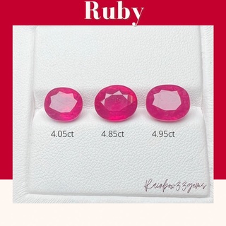 Ruby พลอยทับทิมเผาใหม่เจียระไน พลอยแท้ พลอยธรรมชาติ พลอยอาฟริกา