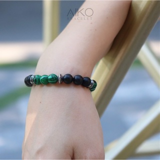 The Lucky กำไลหิน (Malachite X Matte Black Onyx )