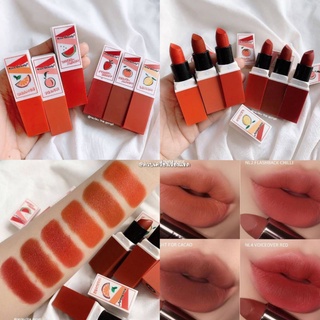 ลิปหมุน ลิปสติก​ ลิปผลไม้ Kiss Beauty ยกเซต 6 สี 6 แท่ง เนื้อแมท เนื้อกำ​มะ​หยี่​ สีสวย เนื้อติดทน กันน้ำ