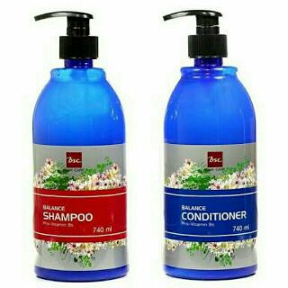 🚿Bsc Hair Care Balance Shampoo+Conditioner บีเอสซี แฮร์ แคร์ แชมพู-ครีมนวด บำรุงผม สระผม หมักผม ขวดน้ำเงิน BSC 740ml