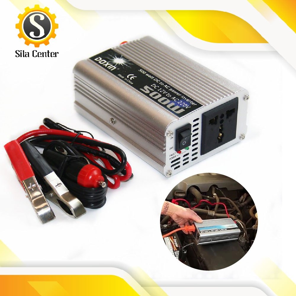 DOXIN เครื่องแปลงไฟ Power Inverter 500W 12V  USBDOXIN กล่องแปลงไฟ DC TO AC 1000W อินเวอร์เตอร์ Suoer
