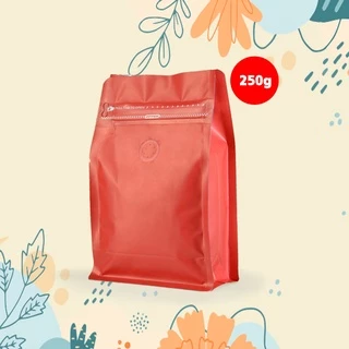 Cube Coffee Bag ถุงใส่เมล็ดกาแฟ ถุงกาแฟ มีวาล์ว มีซิป ขยายข้าง 250 กรัม จำนวน 10 ใบ มีสีให้เลือก 16 สี