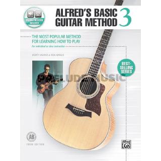 Alfreds Basic Guitar Method 3 (BK&amp;ONLINE ACCESS)(AF45308)