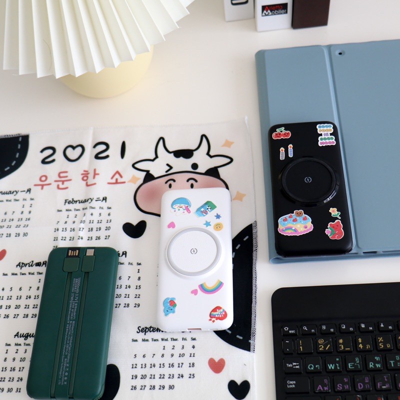 powerbank wireless สามารถชาร์จได้ในตัวและสาย