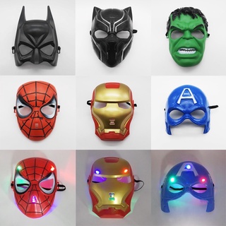 หน้ากาก ลาย Avengers Captain America Hulk Spider-Man Iron Man พร็อพสําหรับตกแต่งบ้าน