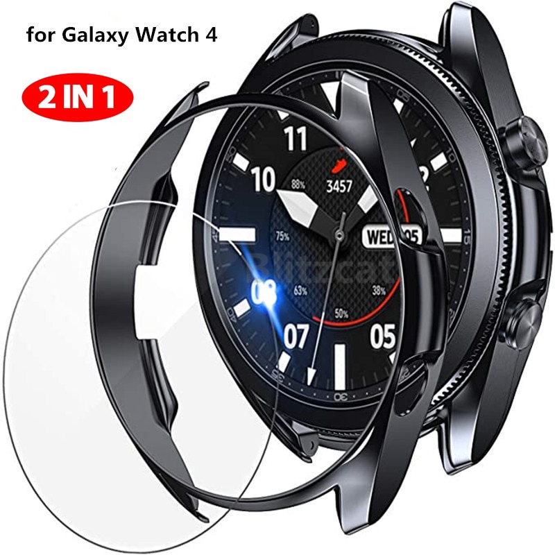 เคส + ฟิล์มกระจกนิรภัย Tpu กันรอยหน้าจอสําหรับ Samsung Galaxy Watch4 Classic 46Mm 42Mm Watch4 44Mm #0