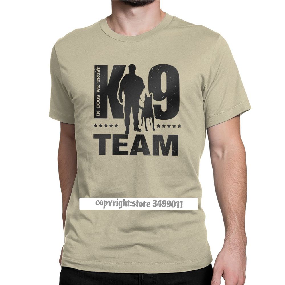 K9 ทีม K9 หน่วย Malinois T เสื้อผู้ชายเสื้อลําลอง T เสื้อเบลเยียมสุนัข TShirt Camisas กราฟิกตลก TShi