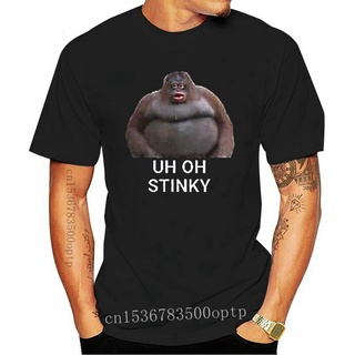 tshirtเสื้อยืดคอกลมฤดูร้อนเสื้อยืด พิมพ์ลาย Uh Oh Scenty Poop Dank Memes Le Monke สําหรับผู้ชายSto4XL