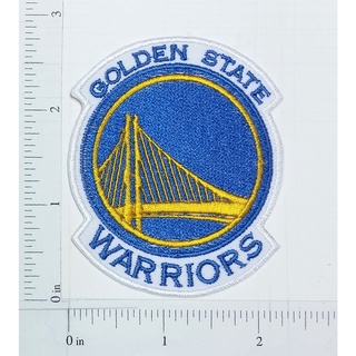 NBA Golden State Warriors Basketball team sport โลโก้ โกลเดน สเตต เอ็นบีเอ บาสเก็ตบอล ตัวรีดติดเสื้อ เย็บติดเสื้อ