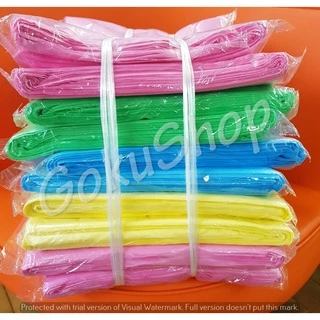 ราคาถูก ถุงพลาสติกสีหูหิ้ว คุณภาพดี แบบบาง เหนียว ไม่มีกลิ่น ขนาด 6*14 นิ้ว (100 ใบ) ✔️มัด 10 แพค