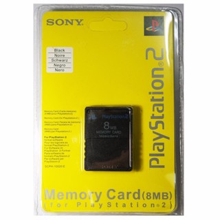 Sony เมมโมรี่ ps2 Memory Card(แท้) เมม mem For Playstation 2 8 MB (Black)