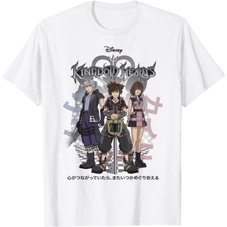 เสื้อยืดลําลอง พิมพ์ลาย Disney Kingdom Hearts 3 Sora Riku Kairi Kanji คุณภาพสูง สไตล์เกาหลี