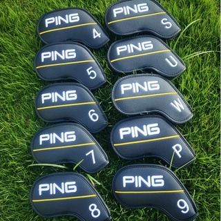 ผ้าคลุมไม้กอล์ฟ PING Golf Club Headgear Iron Cap Cover Protective Case Unisex ผ้าคลุมไม้กอล์ฟ PING