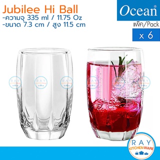 Ocean แก้วน้ำ 335 ml (6ใบ) Jubilee Hi Ball B22711 โอเชียน แก้วน้ำผลไม้ แก้วเหล้า