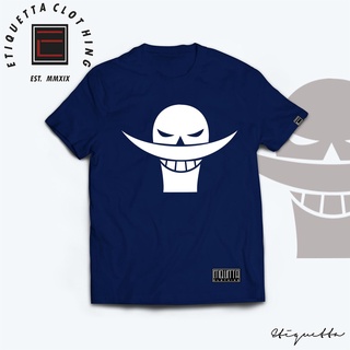 เสื้ออะนิเมะ - One Piece - โลโก้เคราสีขาว bB;