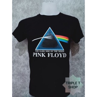 ผ้าฝ้าย 100%เสื้อยืดคอกลม สกรีนลาย PINK FLOYD (รหัส 45)S-3XL