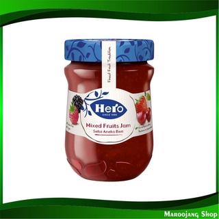 แยมผลไม้รวม 340 กรัม ฮีโร่ Hero Mixed Fruits Jam แยม ผลไม้รวม แยมรสผลไม้รวม ไส้ขนม แต่งหน้าเค้ก แยมทาขนมปัง