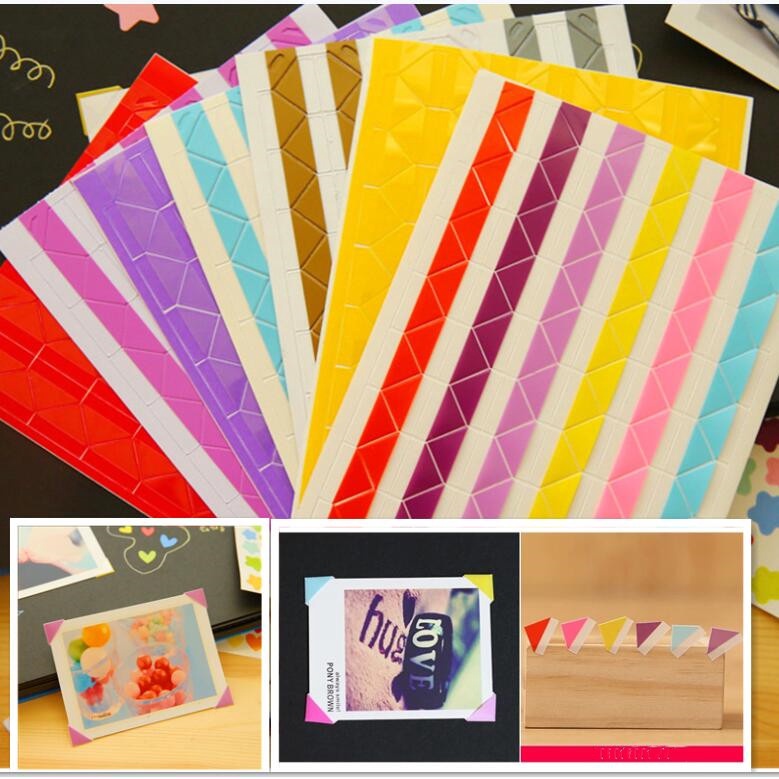 1020 ชิ้น/10 แผ่นสติกเกอร์มุมภาพสติกเกอร์ตกแต่ง