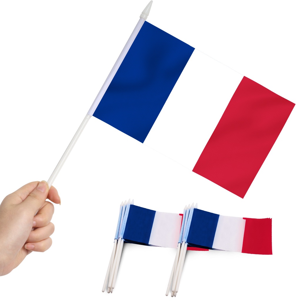 Anley France Mini Flag 12 แพ็ค - 5.5x8 นิ้ว