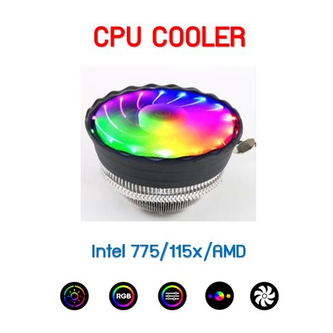 RGB003 CPU COOLER UFO Intel 775/115x/ AMD 775/939/940/AM2/AM2+/AM3/FM1/FM  90watt